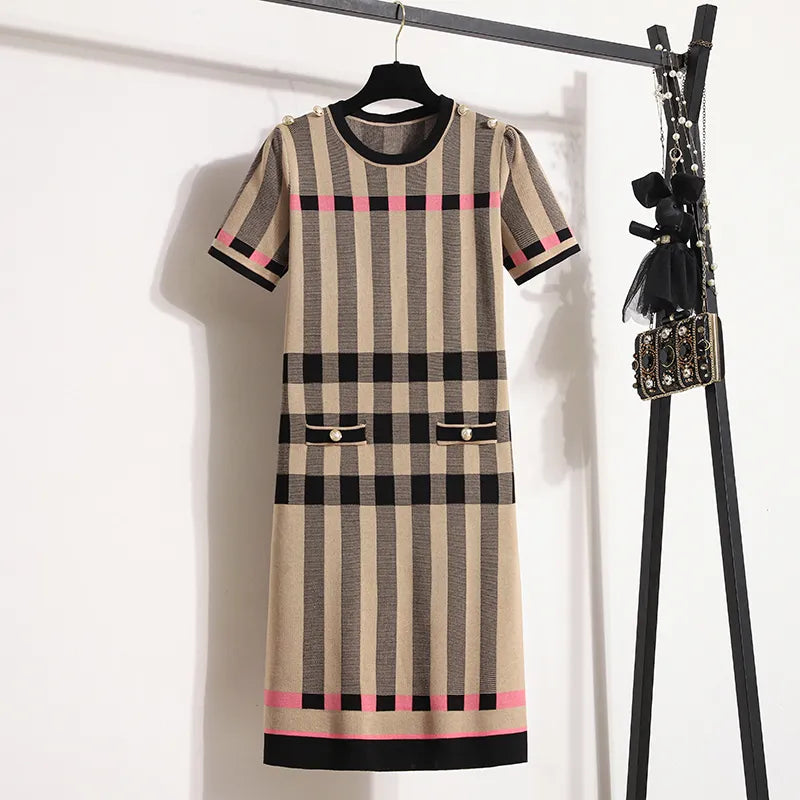 Knitted Sweater Vintage Chic Dress