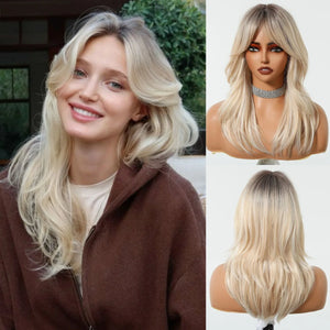 Long Curly Wavy Brown Wigs