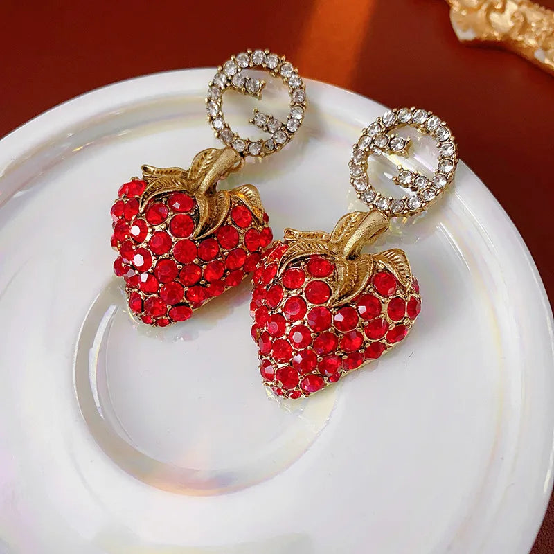 Red Strawberry Earrings