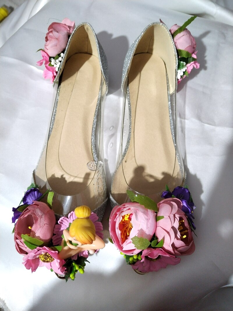 Fairy Style Beauty Flower Transparent Flats