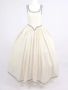 Elegant Dress Slip Tweed Pleated Tassel Edge Pockets Big Swing Dresses