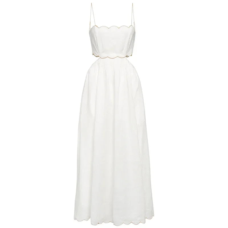 Simple Jacquard Printed Cross-Border Fan Design Dress
