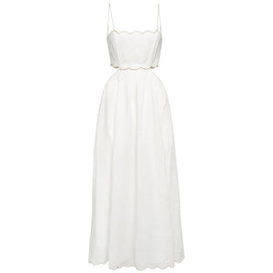 Simple Jacquard Printed Cross-Border Fan Design Dress