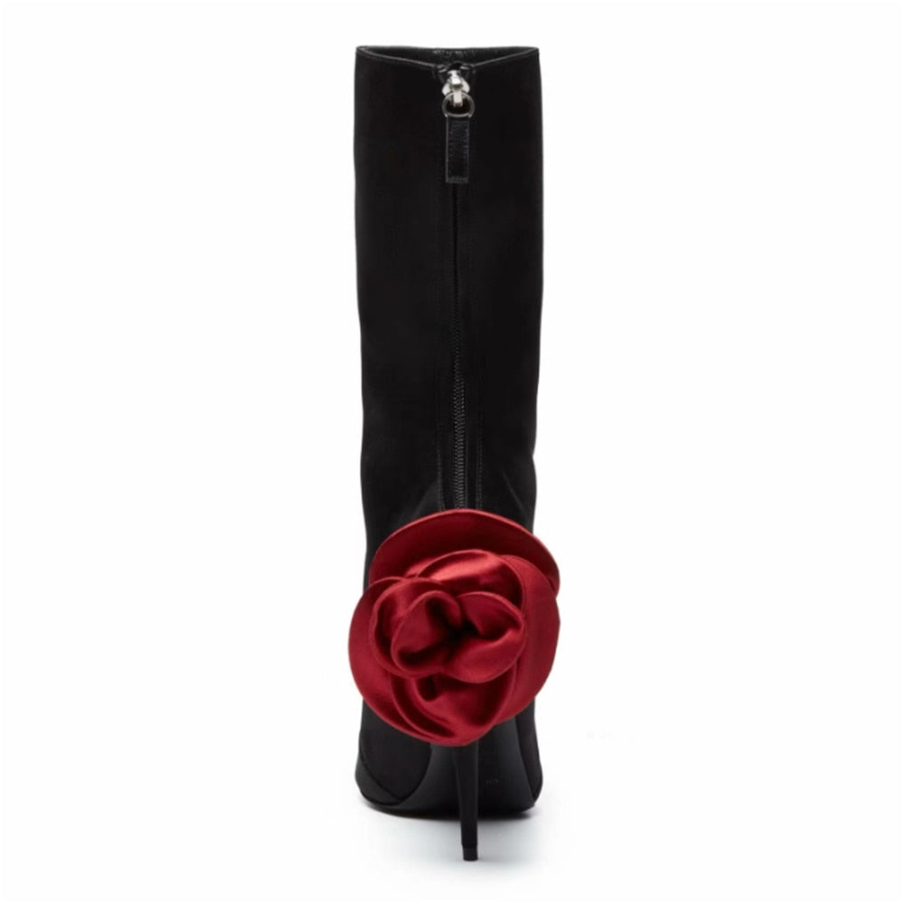 Red Pink Luxury Designer Ankle Boots