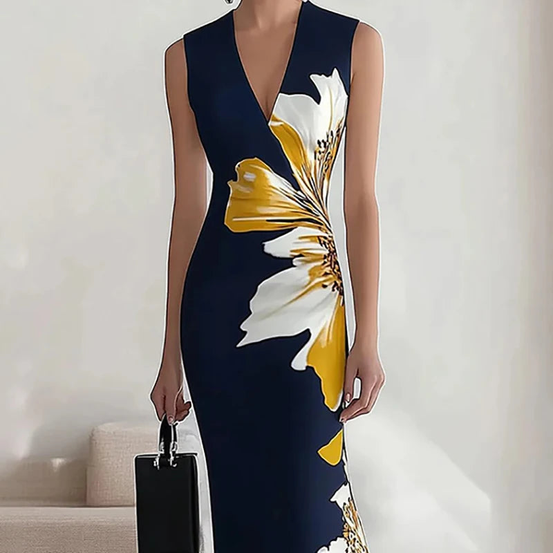 Elegant V Neck Long Dresses