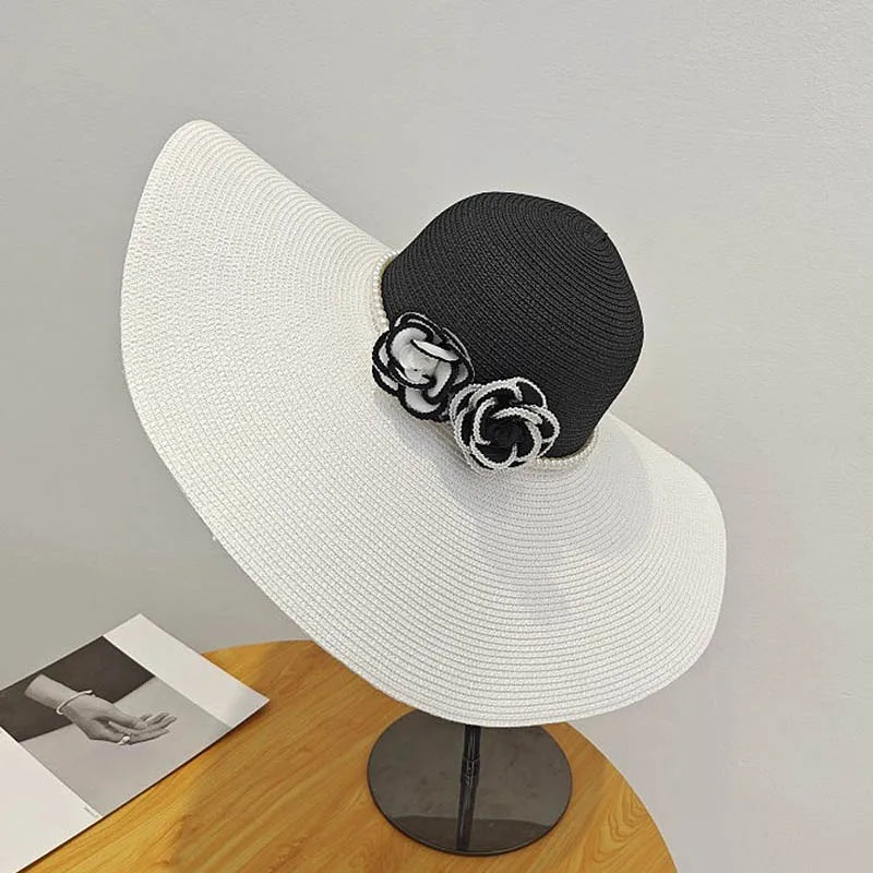 Two Tones Wide Brim Summer Hat