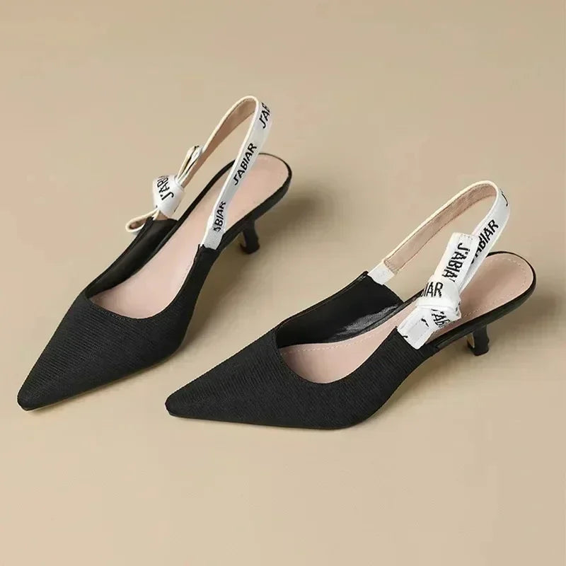 Mid Heels Slingback Slippers