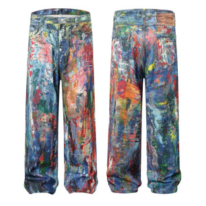 Street Style Graffiti Baggy Jeans