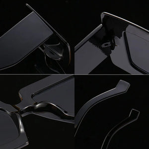 Oversized Square Stripe Sunglasses
