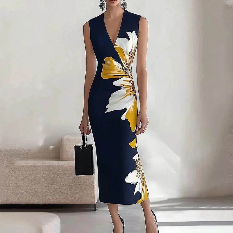 Elegant V Neck Long Dresses