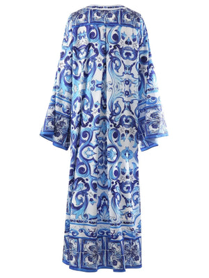 Runway Blue and White Porcelain Printing Dresses