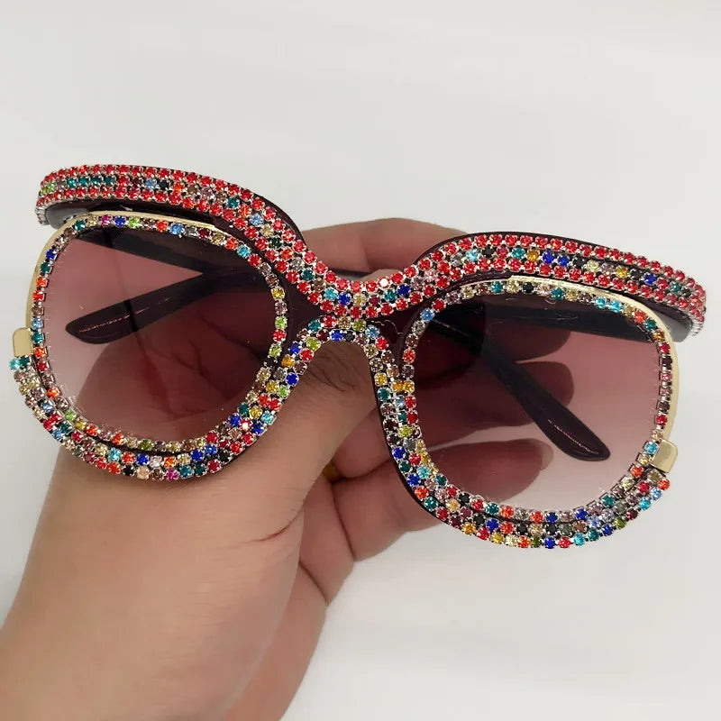 Luxury Oversized Diamond Sunglasses
