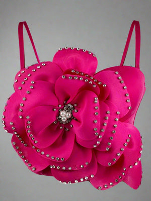 Pink White Flower Corset