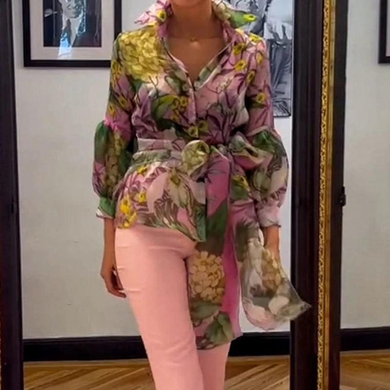 Elegant Pattern Print Autumn 2 Piece Sets