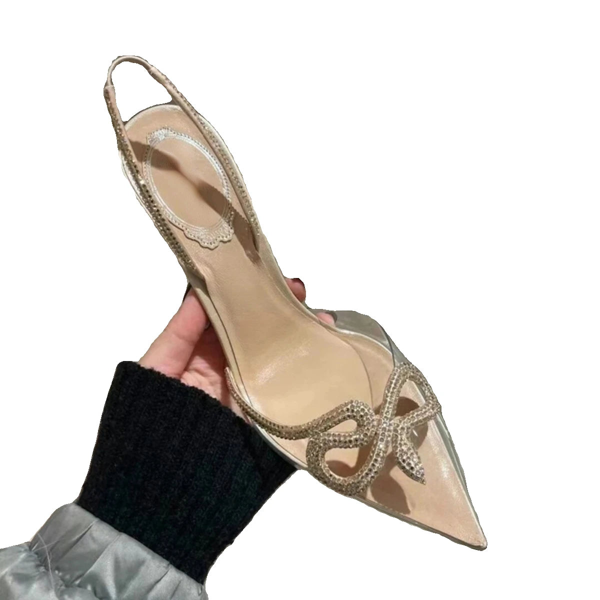 Rhinestone Transparent Shoes
