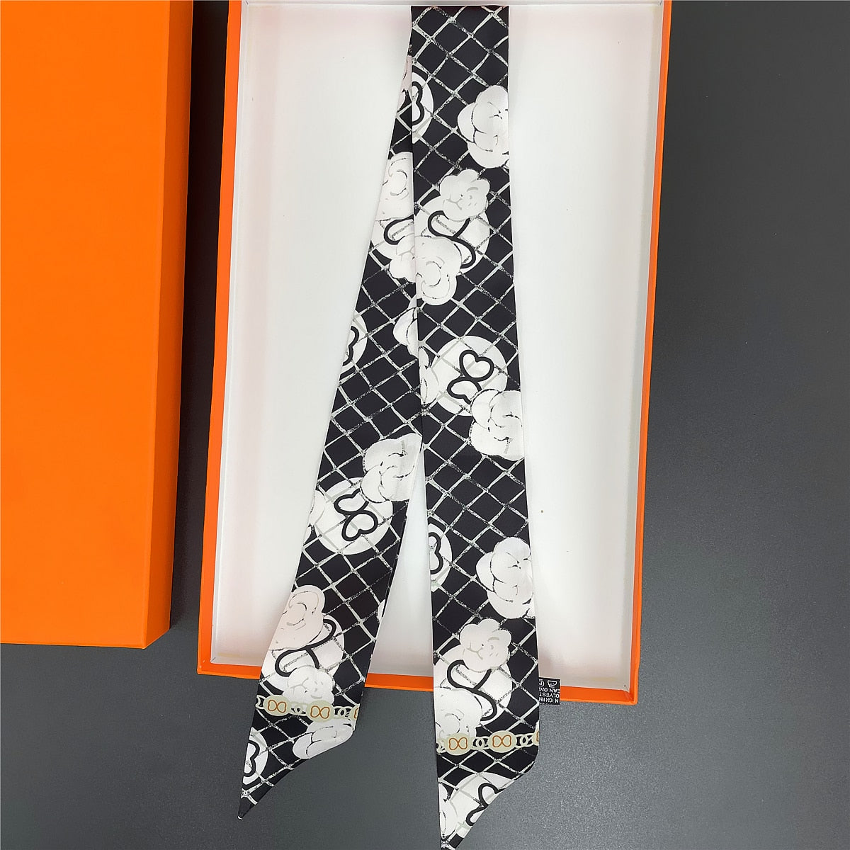 Design Camellia Flower Brand Silk Scarf
