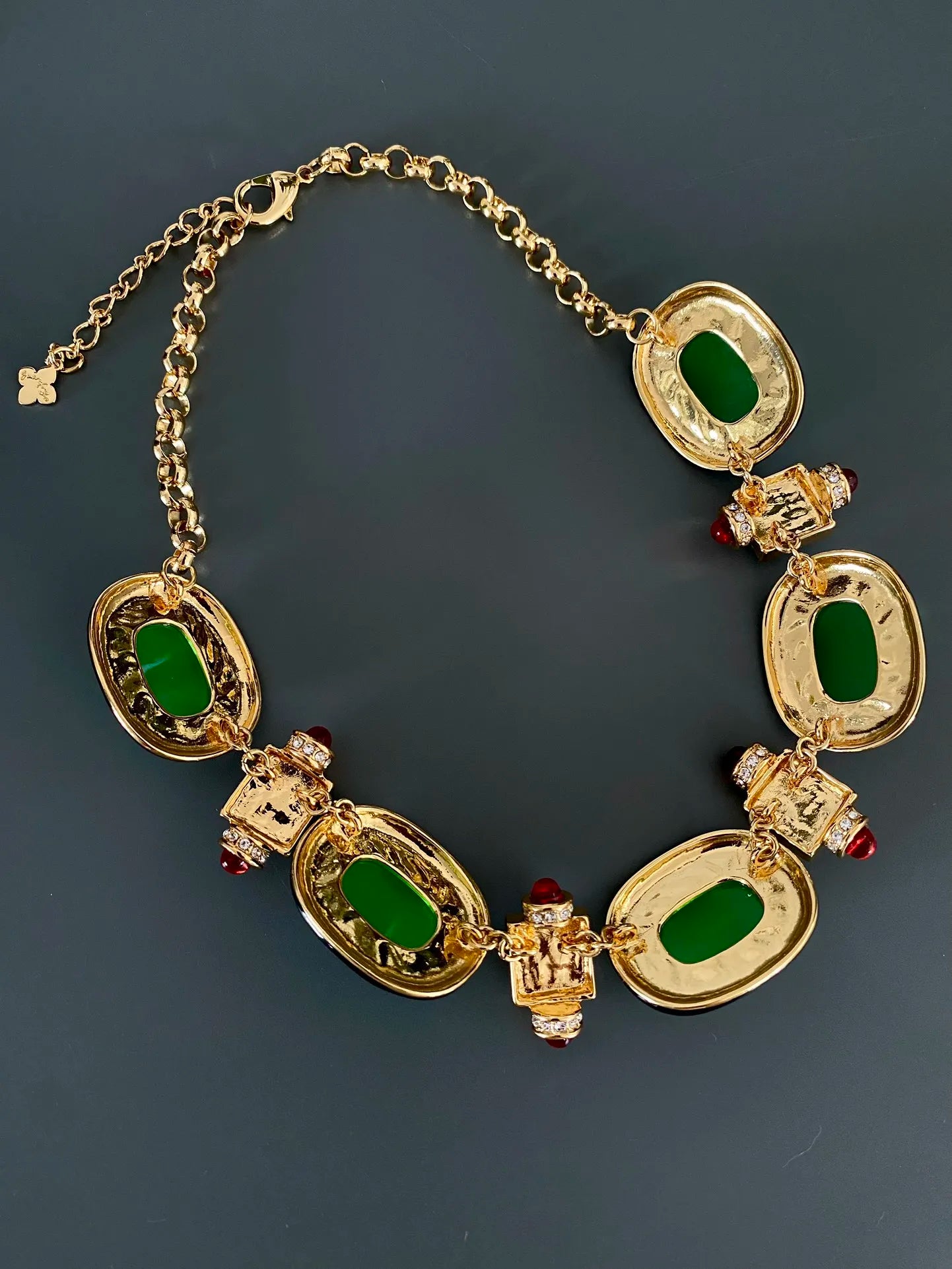 Medieval Green Glass Necklace