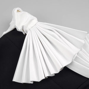 Elegant Folding fan Patchwork Bodycon Dress