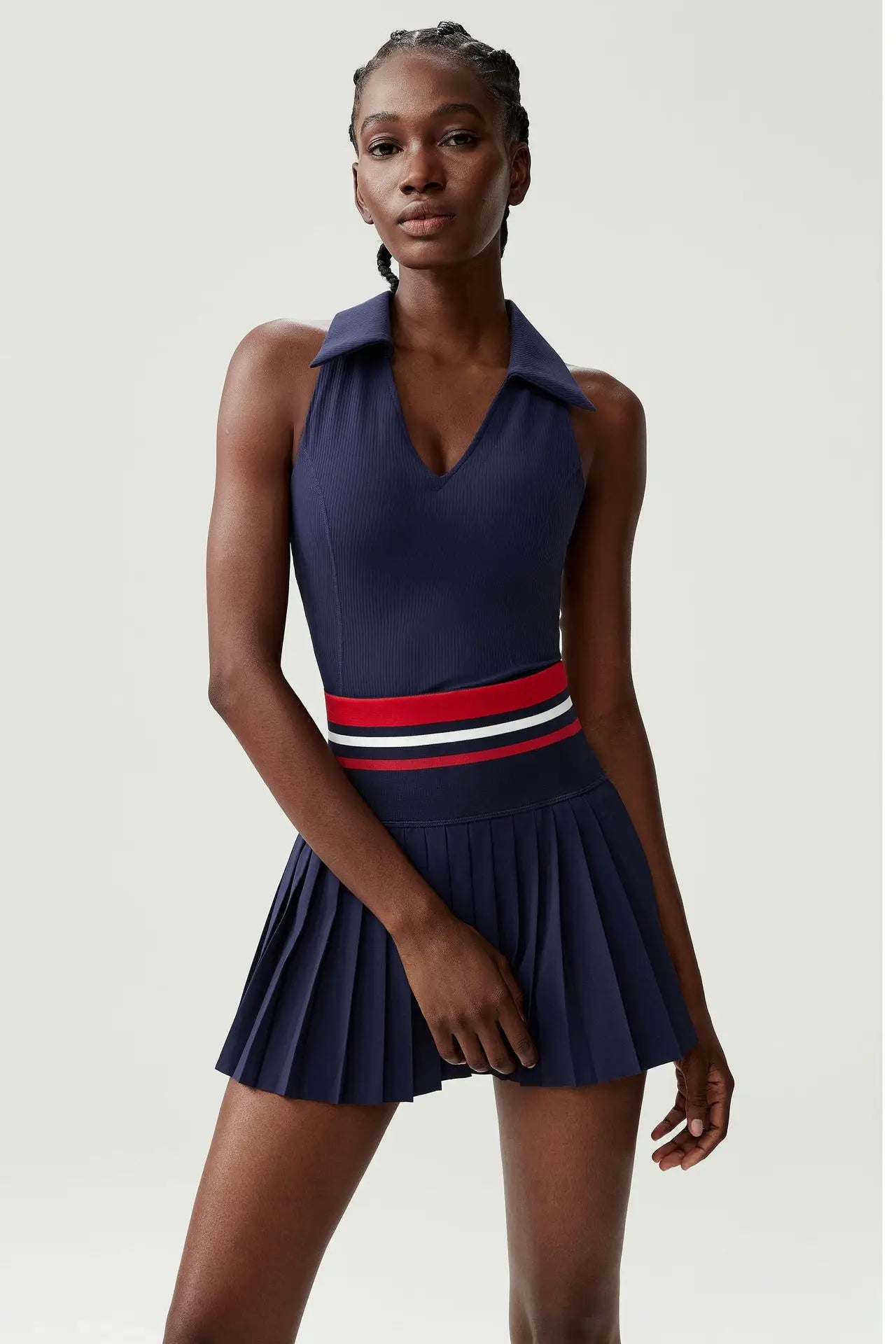 2 Pieces Mini Skirts  Sports Bra Skorts With Pocket