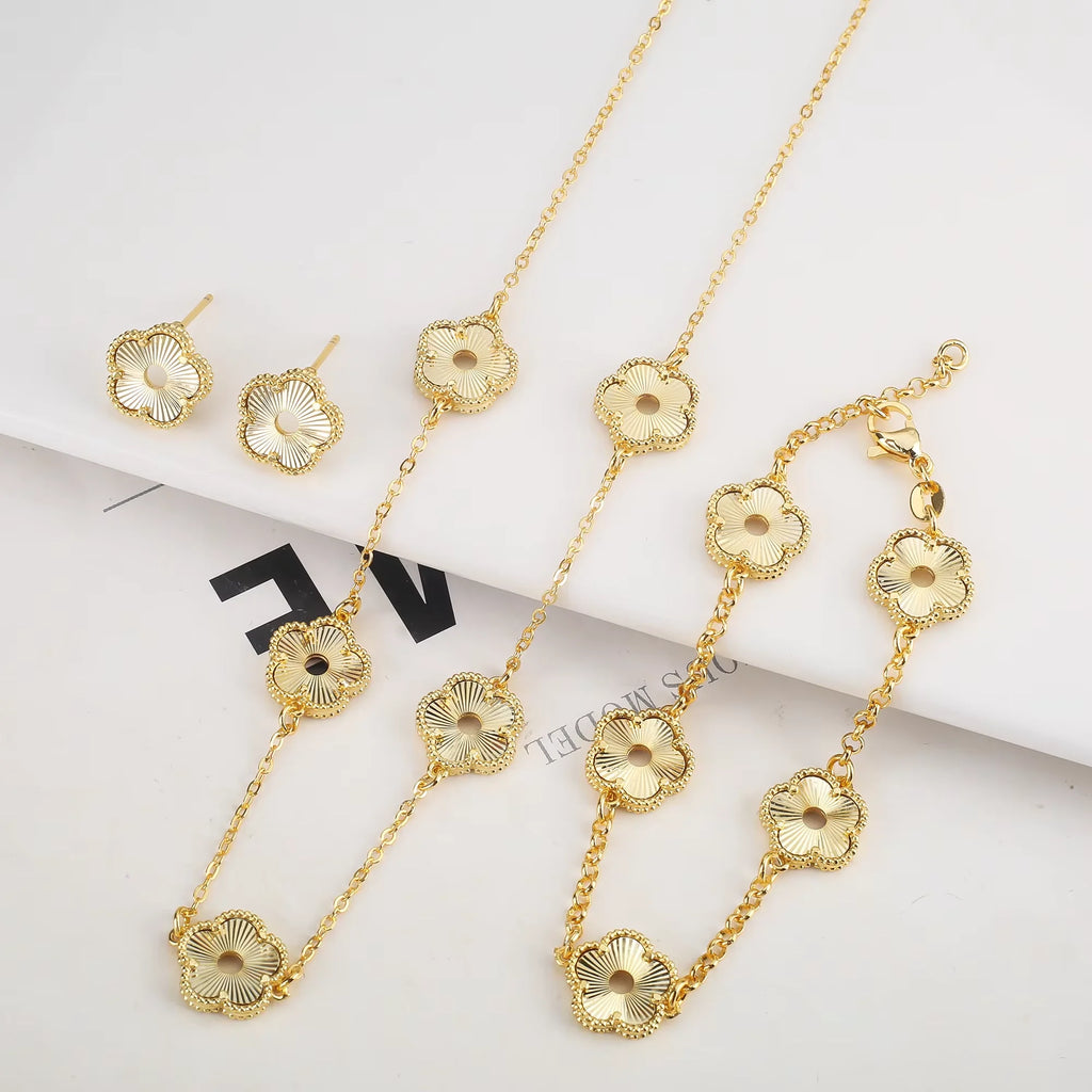 Hollow Metal Double sided Hollow Jewelry Set