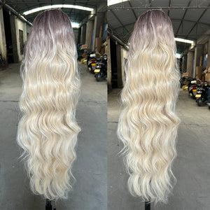 Ponytail 28Inches Blond 27/ 613 Synthetic Hair Extension 180grams Heat Resistant