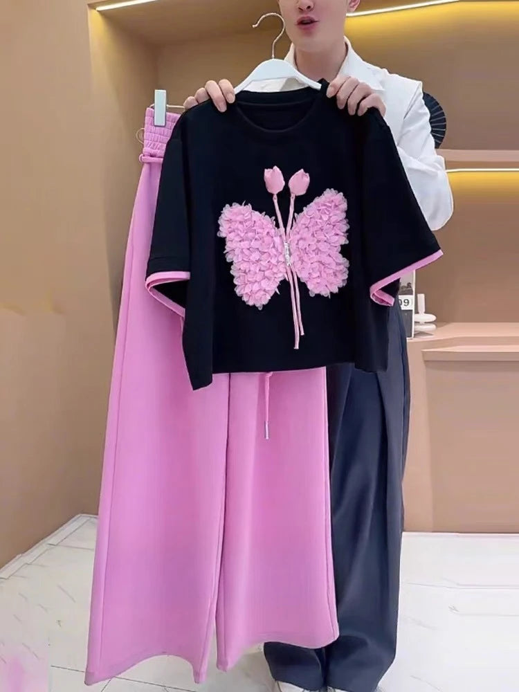High-end Three-dimensional Butterfly Printing Pantset