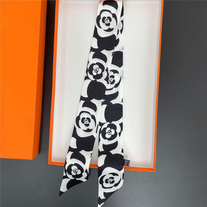 Design Camellia Flower Brand Silk Scarf
