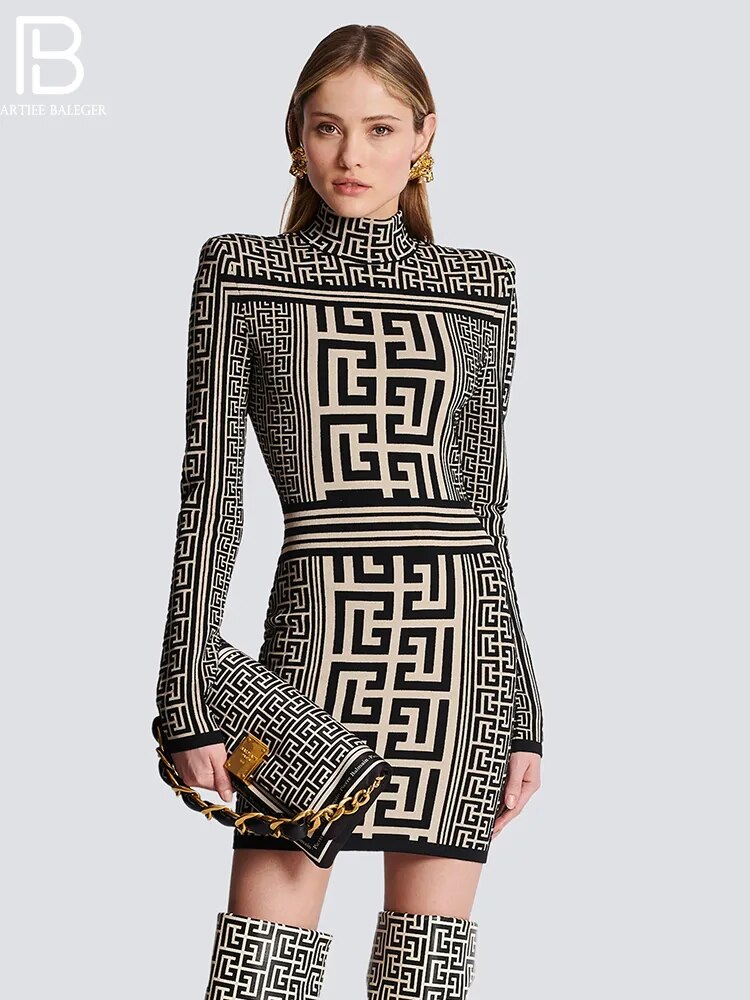 Luxury Jacquard Autumn New Dress