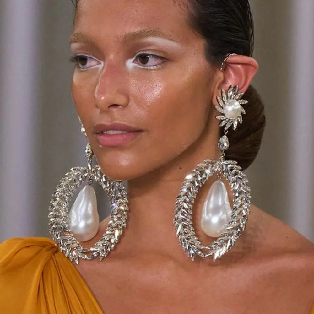 Exaggerated Oversized Dangle Earrings