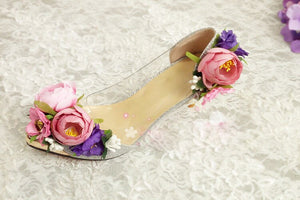 Fairy Style Beauty Flower Transparent Flats