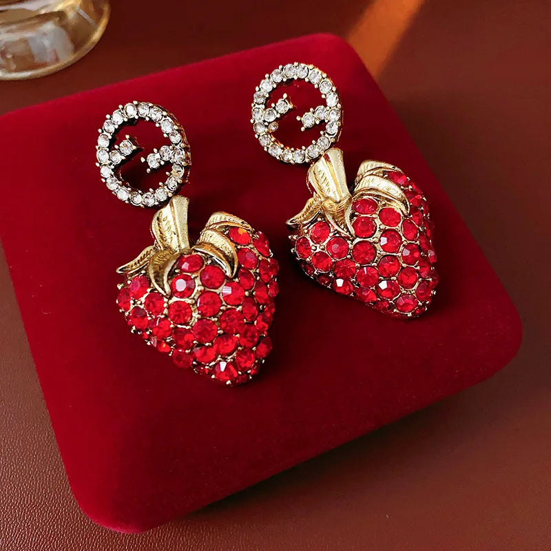 Red Strawberry Earrings