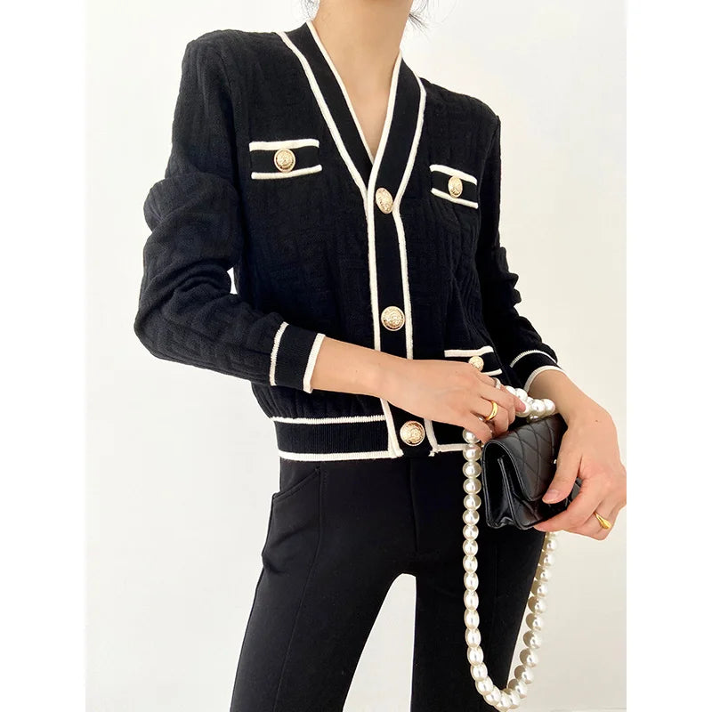 Special Jacquard Craft Knit Cardigan Jacket