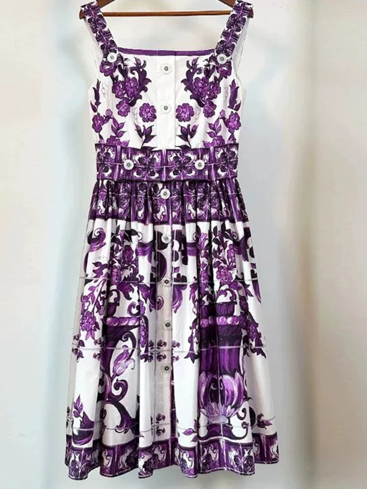 New Geometric Print A-line Dress