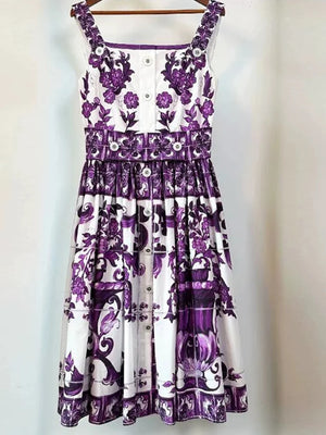 New Geometric Print A-line Dress
