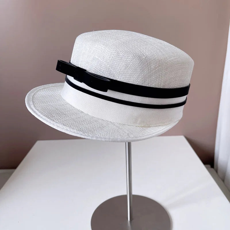 Japanese Front Bow Linen Equestrian Hat