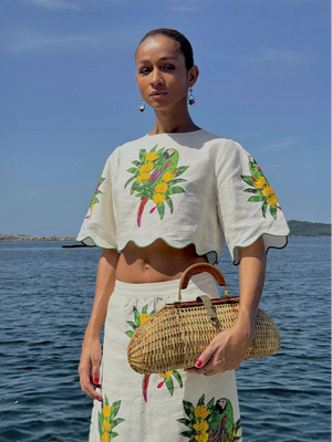 Sweet Printed Slim 2 Pcs Suits