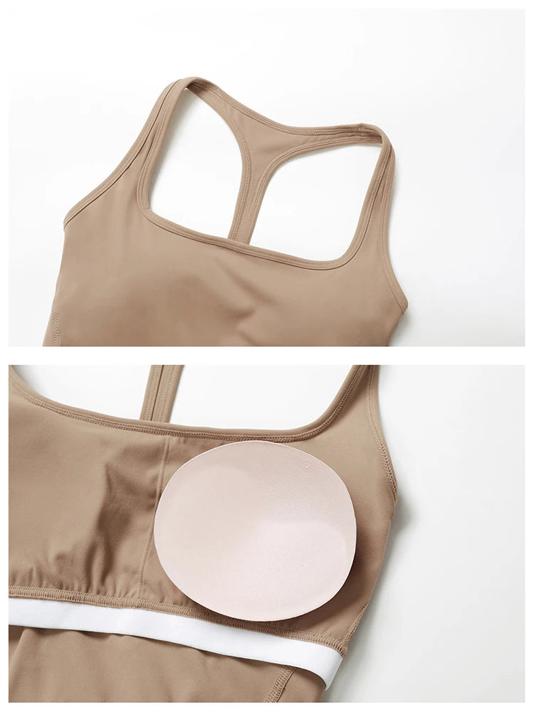 Two-Piece Built-In Shorts Mesh-Breathable Quick-Dry Athletic Dress