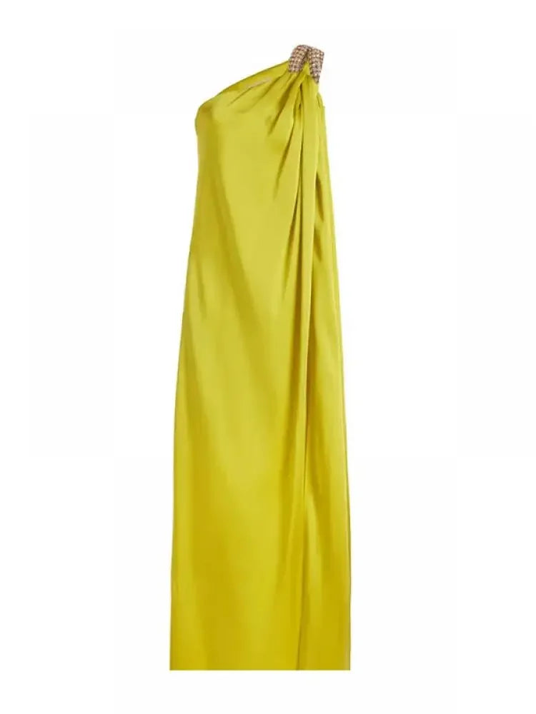 One-shoulder Sleeveless Maxi Dress