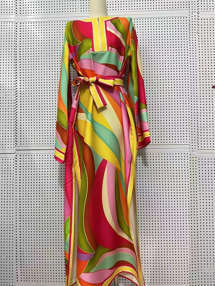 Printed Split Loose Dress