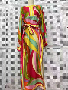 Printed Split Loose Dress