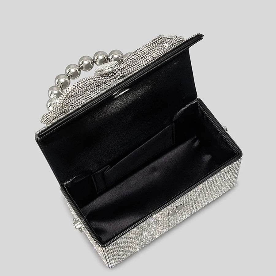 Luxury Diamonds Bow Evening Bag