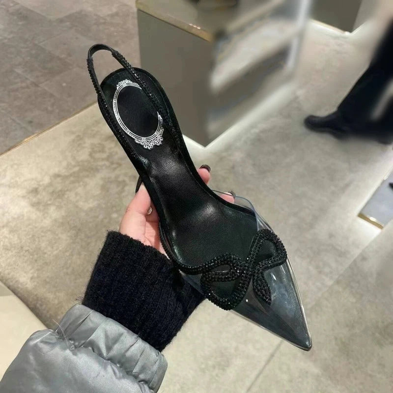 Rhinestone Transparent Shoes