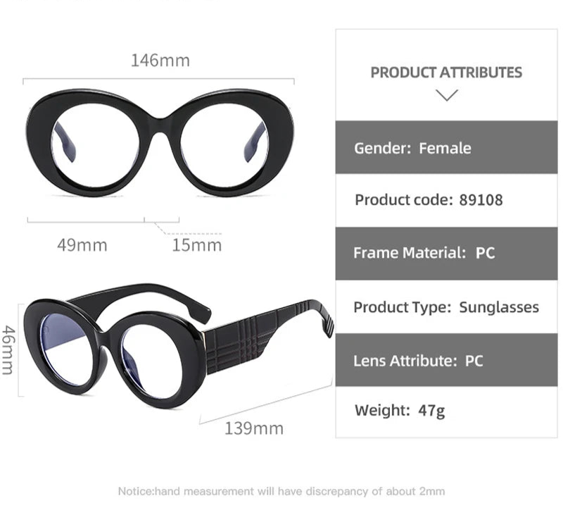 Retro Stripe Yellow Anti Blue Light Glasses