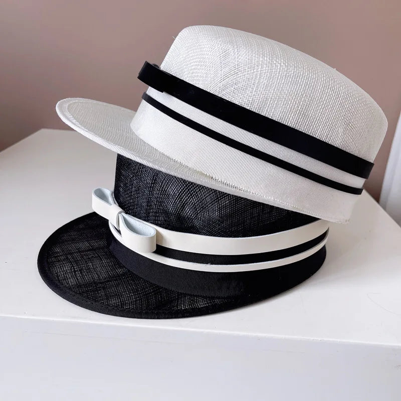Japanese Front Bow Linen Equestrian Hat