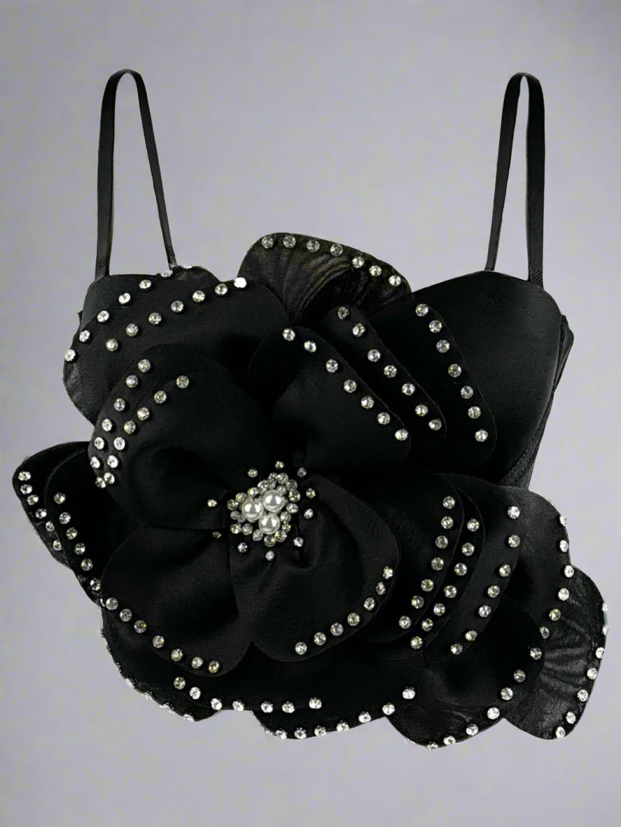 Pink White Flower Corset