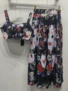 Big swing A-shaped Skirt two-piece Suit