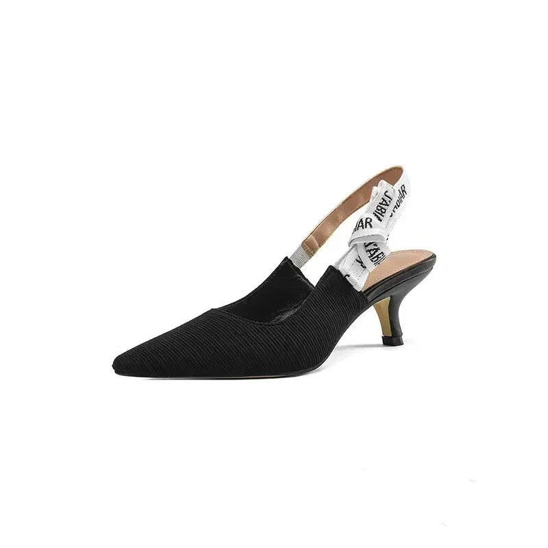 Mid Heels Slingback Slippers