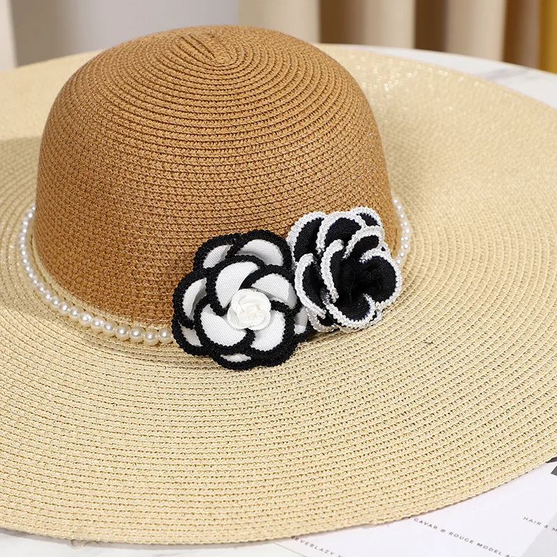 Two Tones Wide Brim Summer Hat