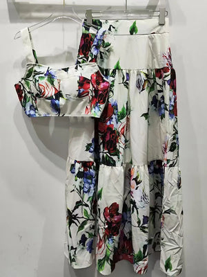Big swing A-shaped Skirt two-piece Suit