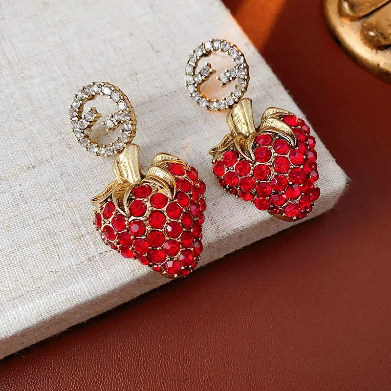 Red Strawberry Earrings